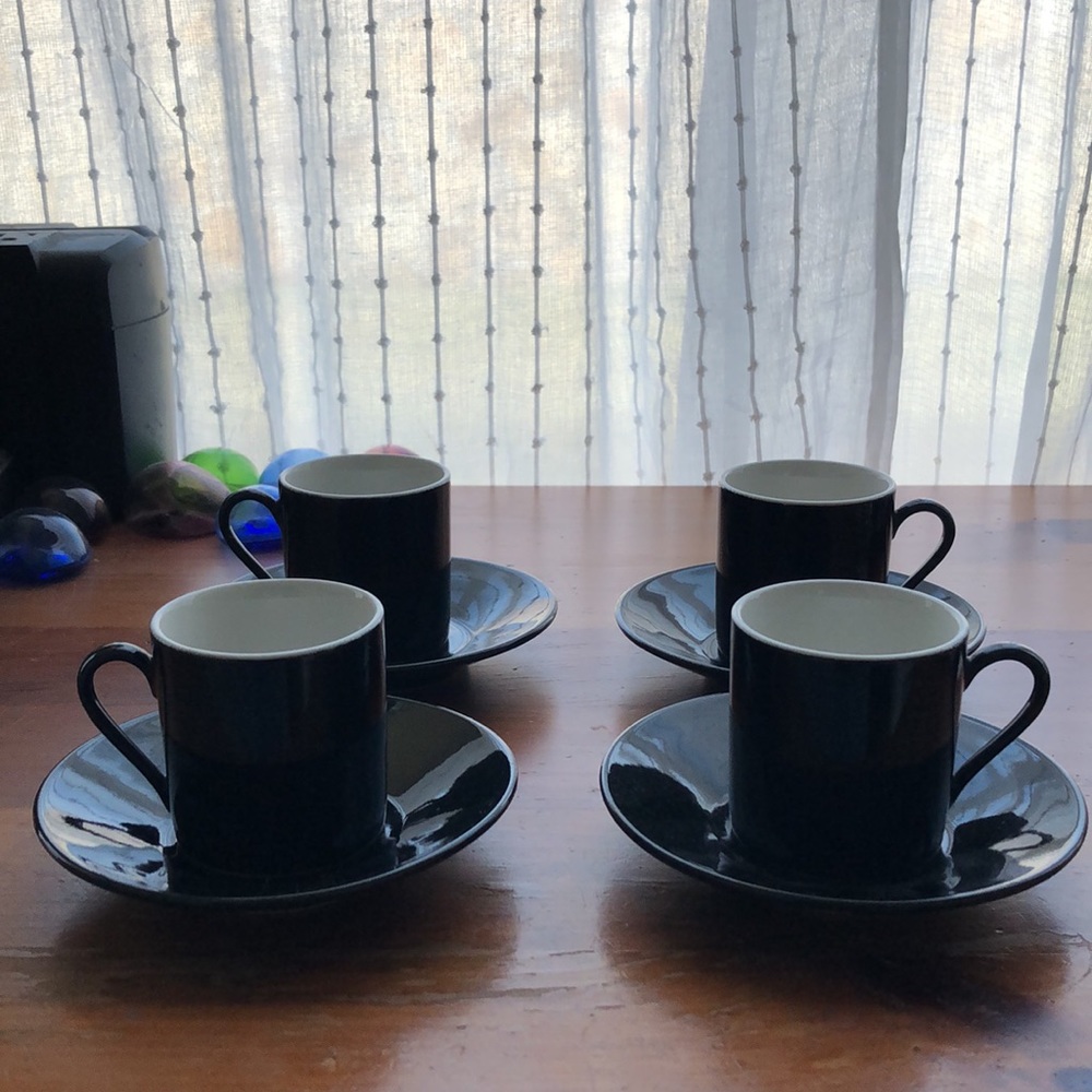 Coffee Cups & Saucers Mugs Espresso Shot Glasses Set of 4